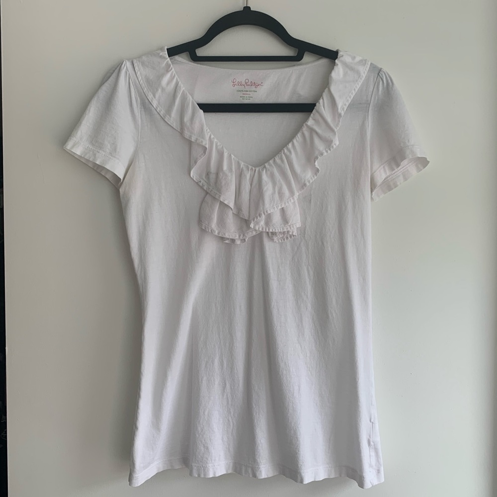 White short sleeve Lilly Pulitzer top
